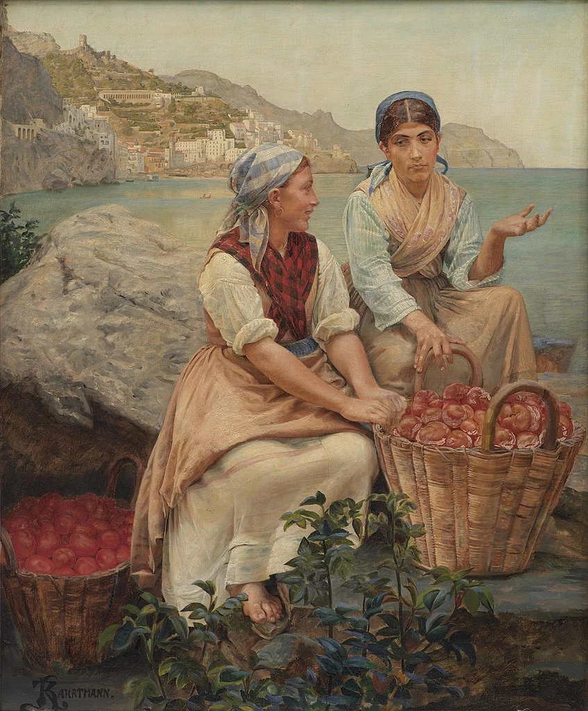 Kristian Zahrtmann - Ragazze italiane con pomodori nei cestini, Statens Museum for Kunst, Copenaghen
